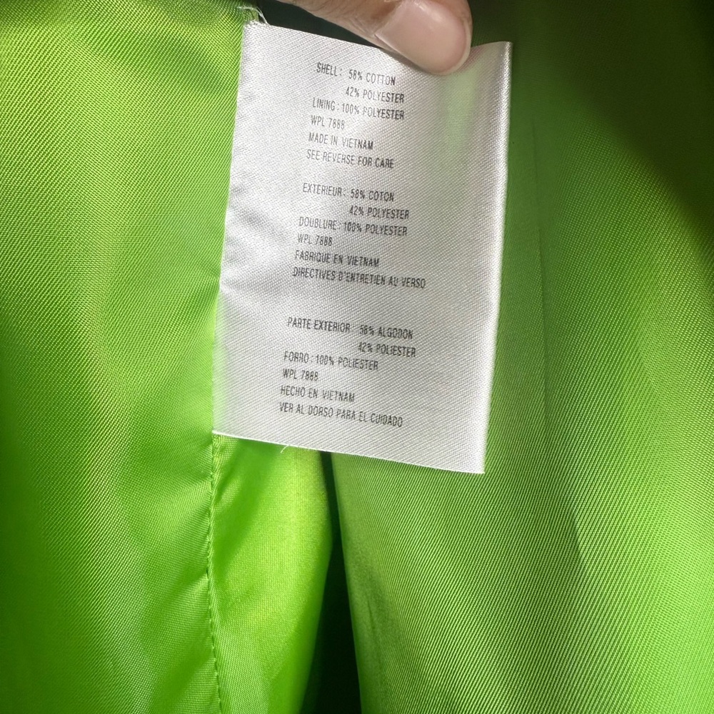 Michael Kors Vibrant Green Hooded Trench Coat - Picture 5 of 6